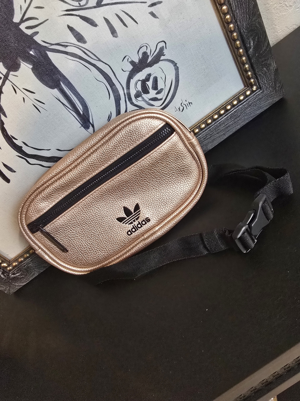 adidas Men’s Metallic Rose Gold Waist Pack
